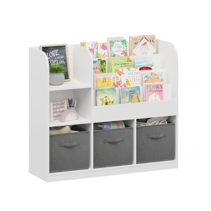 Grey Kids Storage Bookcase