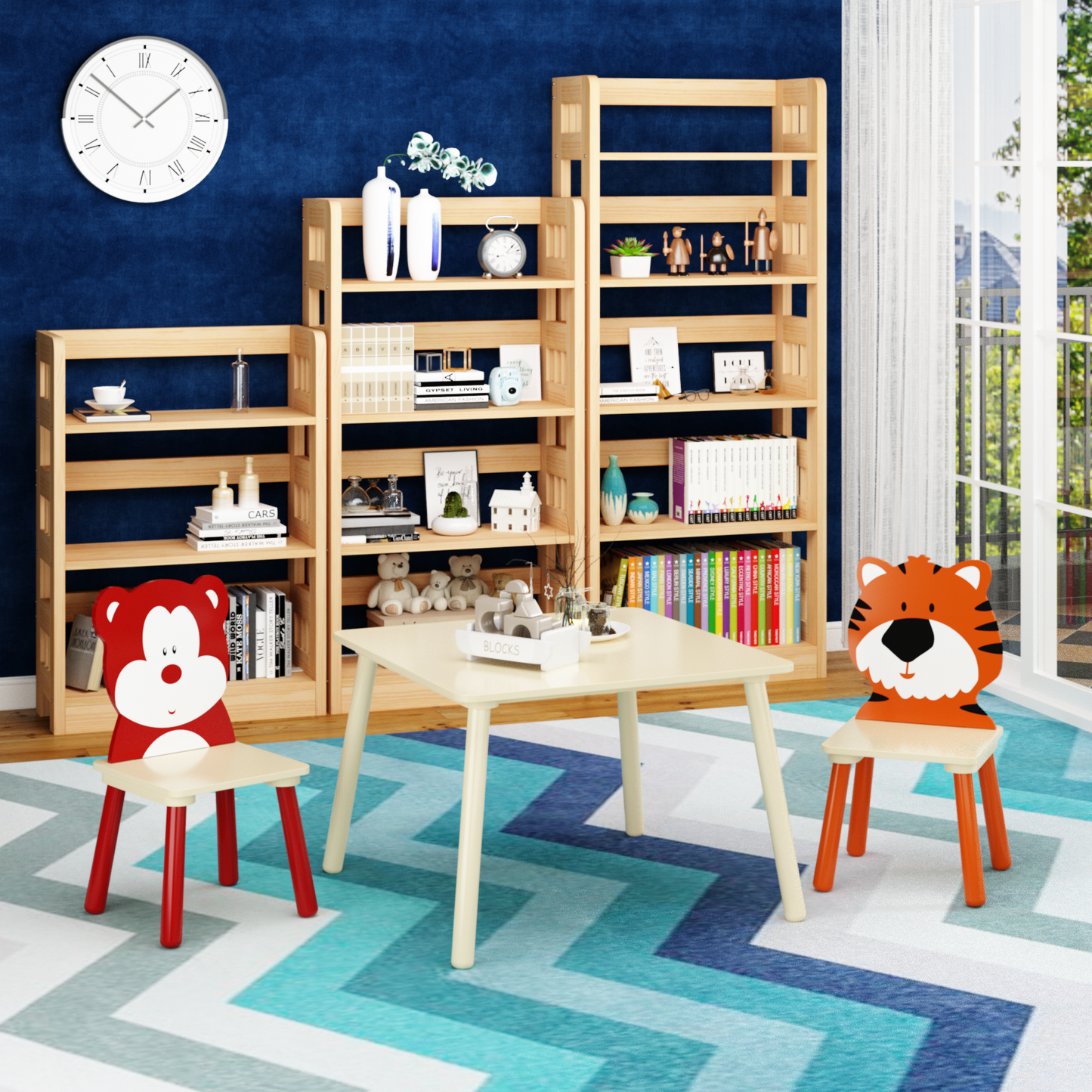 Animal Kids Table and Chairs Set