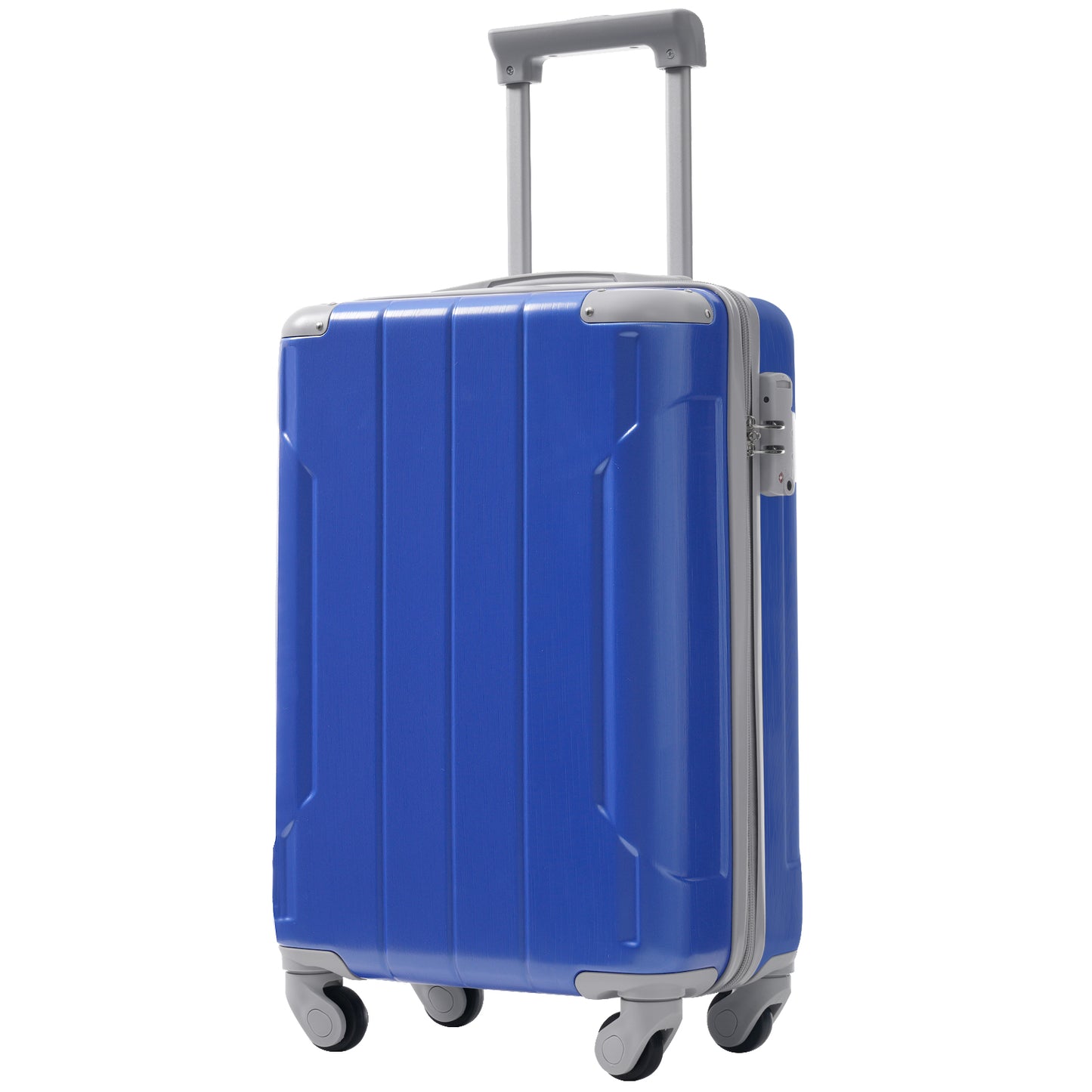 Blue Carry-On Luggage Set with Matching Travel Bag