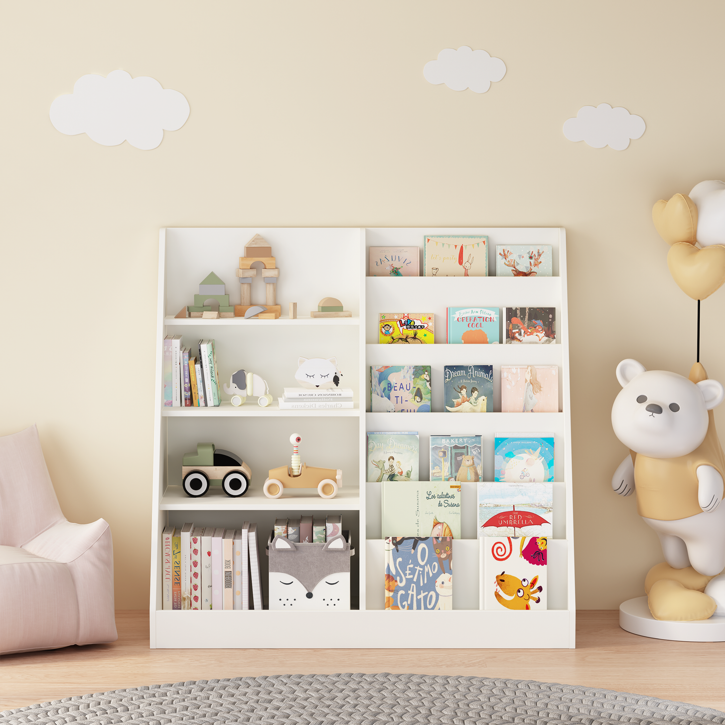 Kids Toy Storage Bookcase