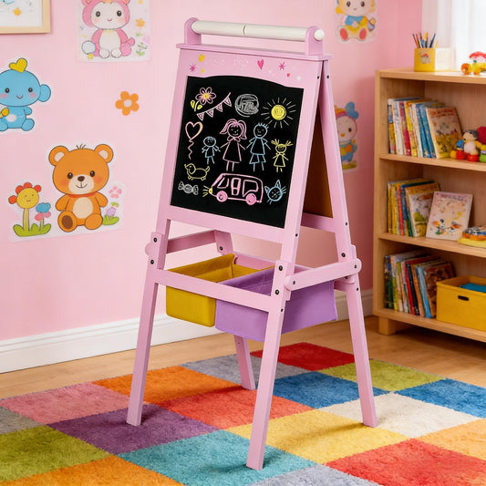 Kids Art Easel and Table Set