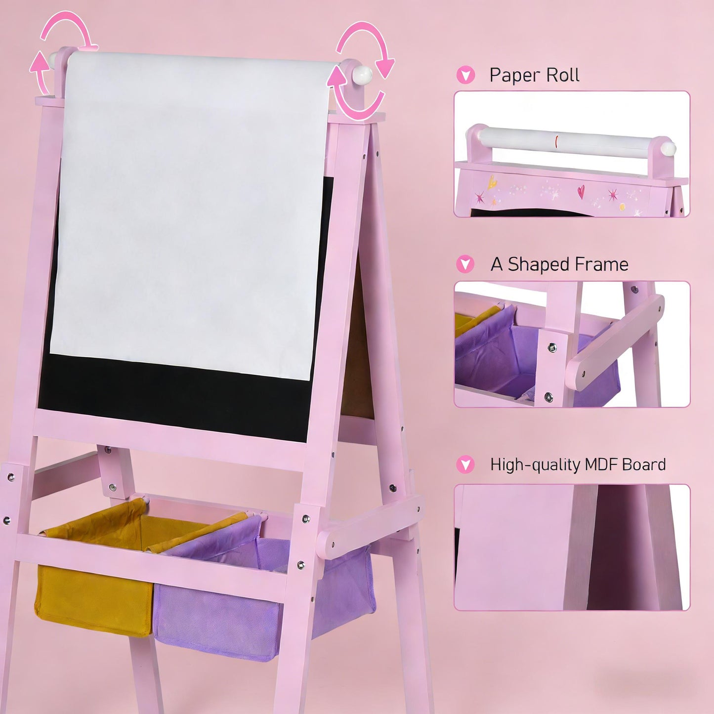 Kids Art Easel and Table Set