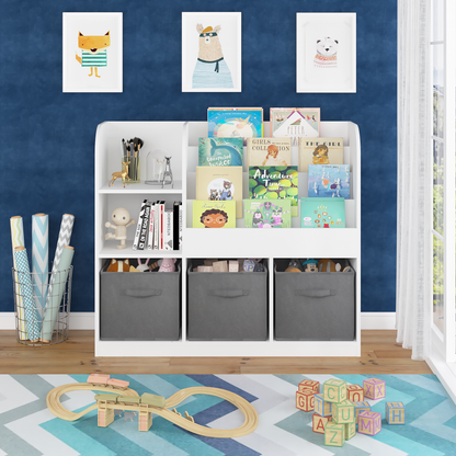 Grey Kids Storage Bookcase