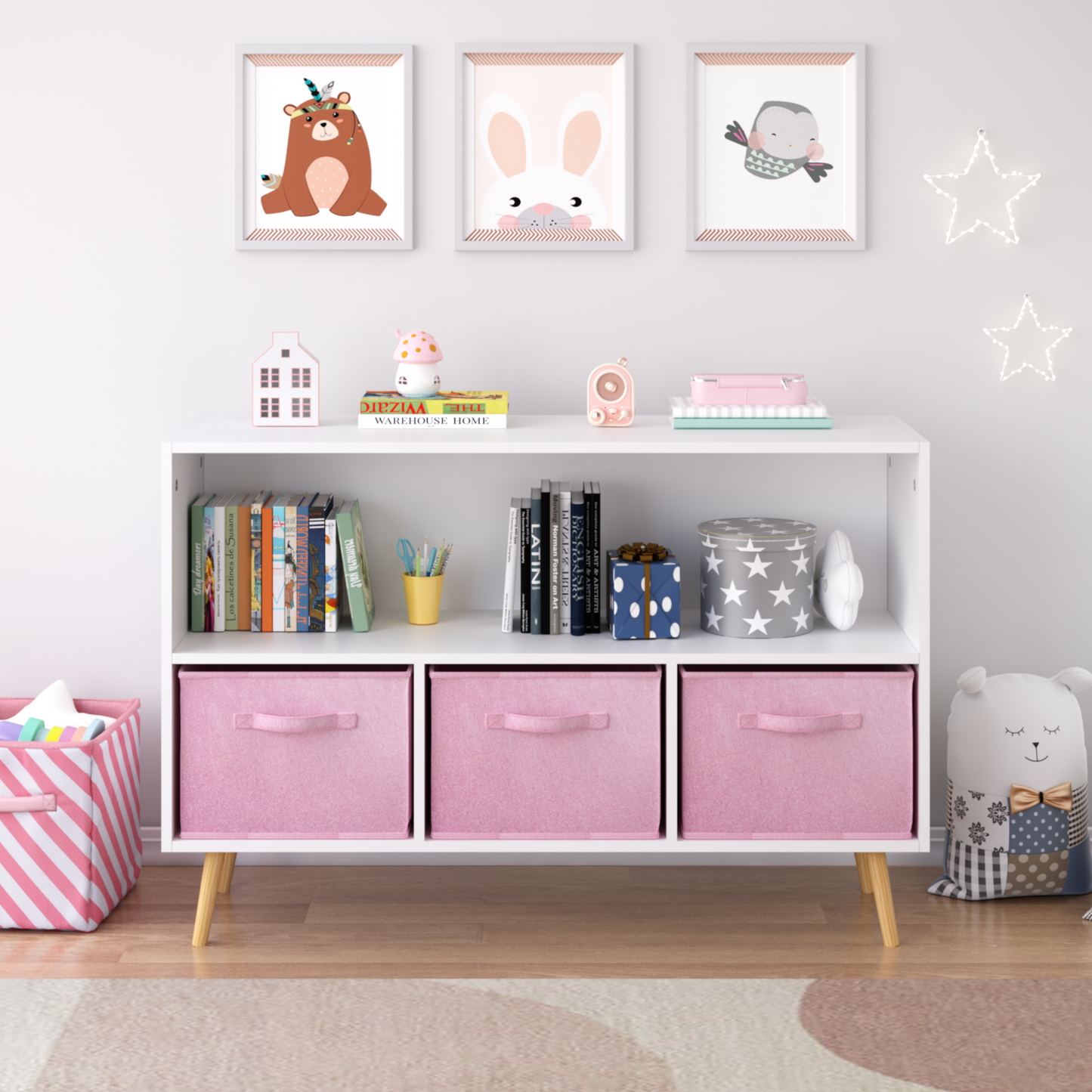 Kids Storage Cabinet with Drawers