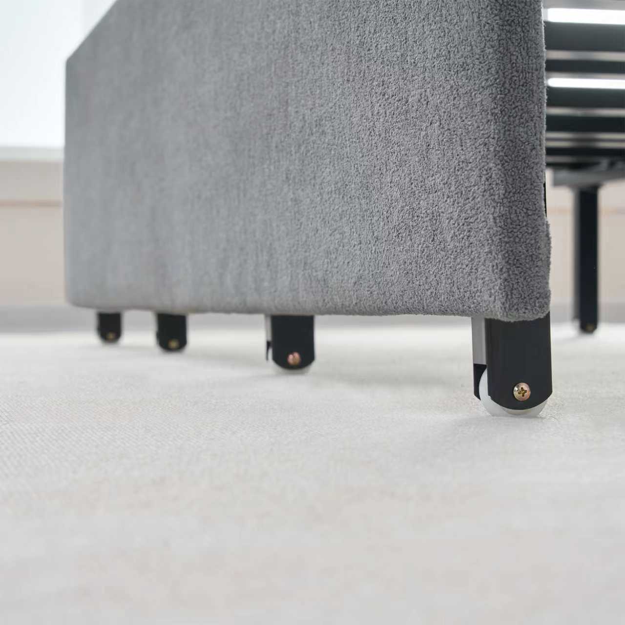 Grey Reversible Sleeper Sofa Chaise