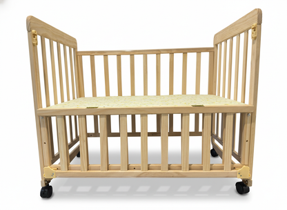 Wooden Baby Cot with Wheels