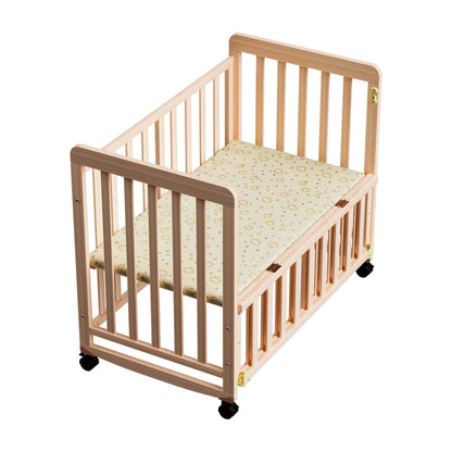 Wooden Baby Cot with Wheels