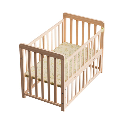 Wooden Baby Cot with Wheels