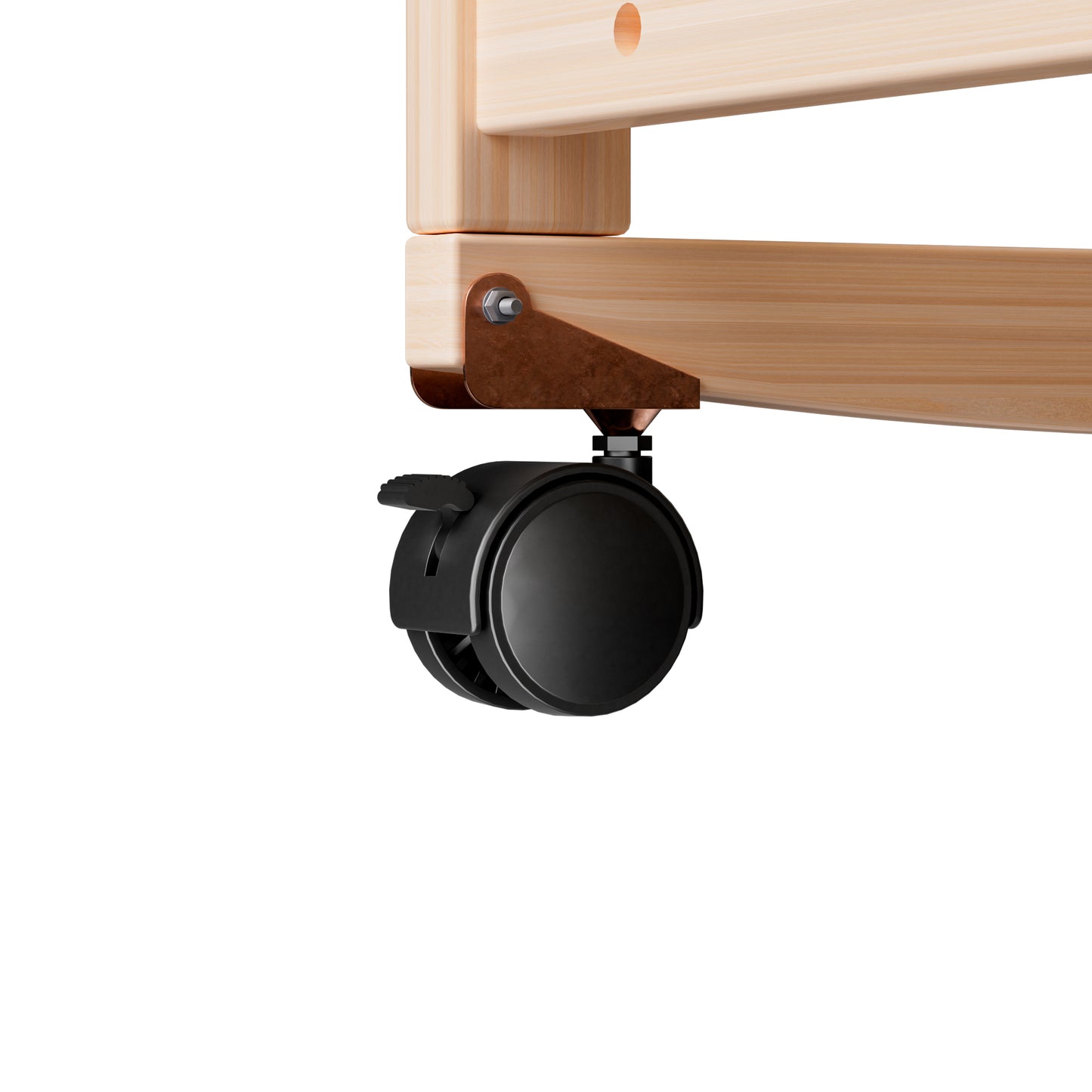 Wooden Baby Cot with Wheels